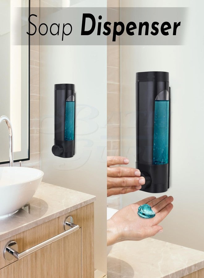 BATH GURU ABS Wall-Mounted Premium Liquid Soap Dispenser for Bathroom Wash Basin Kitchen Sink, Commercial Grade, Suitable for Home, Office, Hospital, Hotel, Restaurant, 400 Ml (Black) - Image 4
